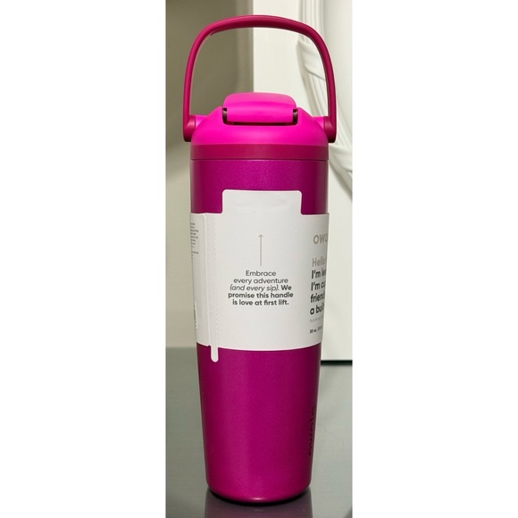 Owala 30oz FreeSip Sway Water Bottle, READ MY LIPS PINK, VALENTINE’S - Picture 4 of 5